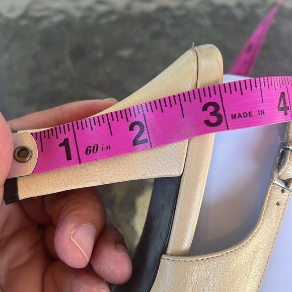 Thierry Rabotin Nude Leather Slingback Sandals 38.5 | Bow Detail Made in Italy - Picture 9 of 10